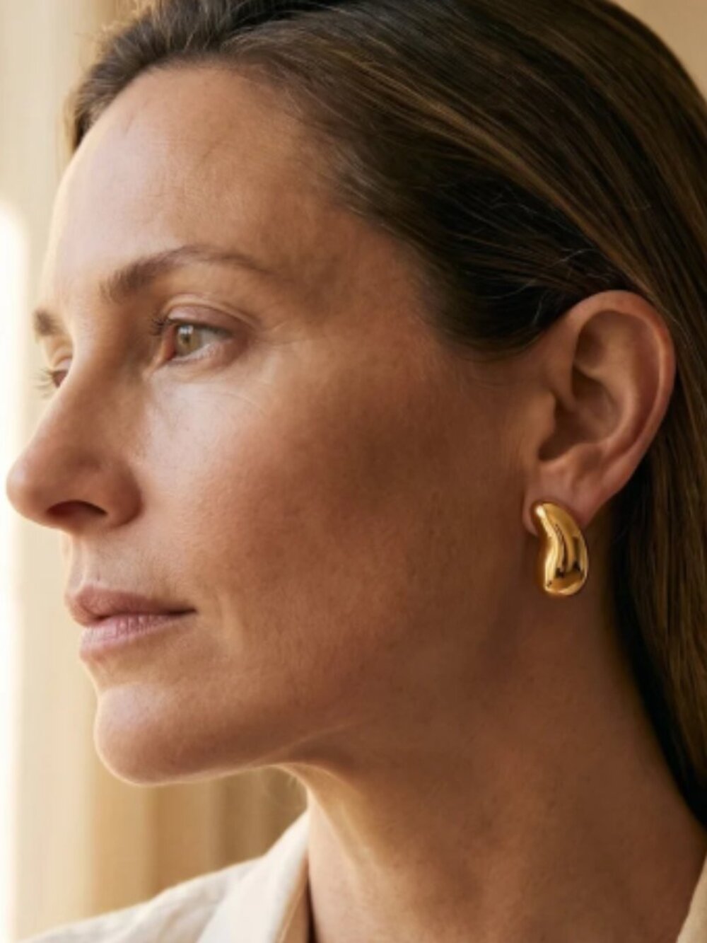 18K Tiffany & Co. Elsa Peretti Yellow Gold Bean Clipback Earrings